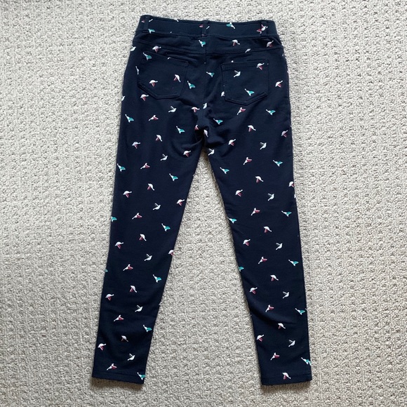 Joe Fresh Navy Blue Bird Print Jegging Pants - Picture 2 of 6